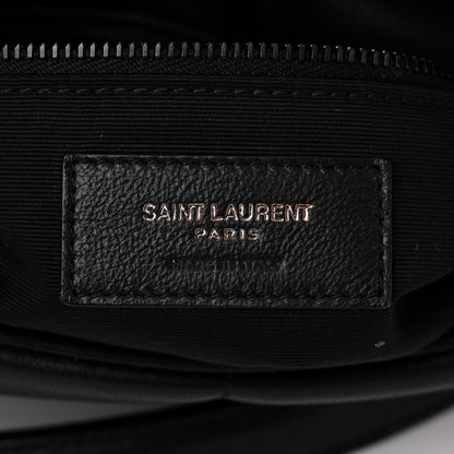 Saint Laurent Lambskin Quilted Monogram Monochrome Small Loulou Puffer Chain Satchel Black 6 of 11