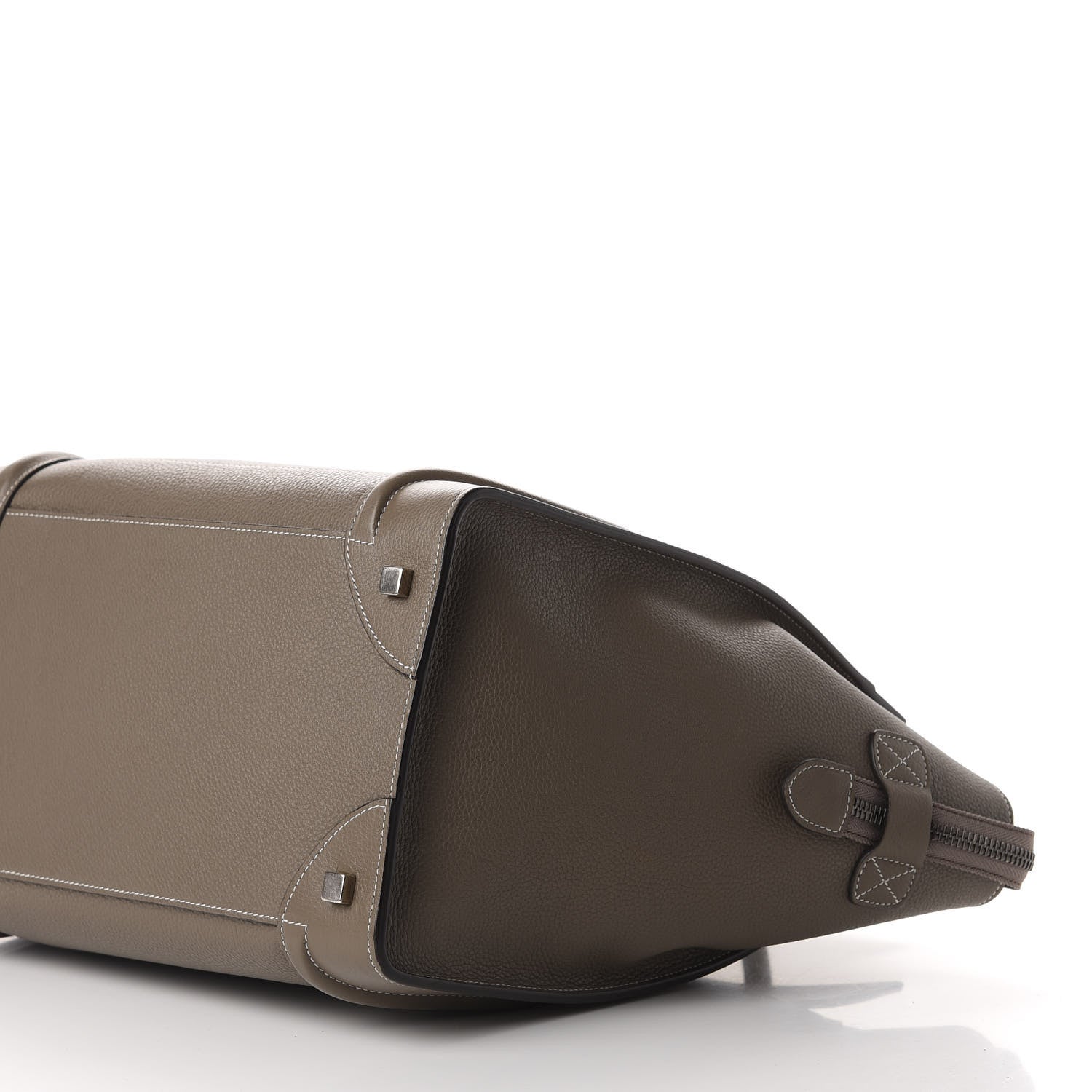 Celine Drummed Calfskin Mini Luggage Souris 8 of 9