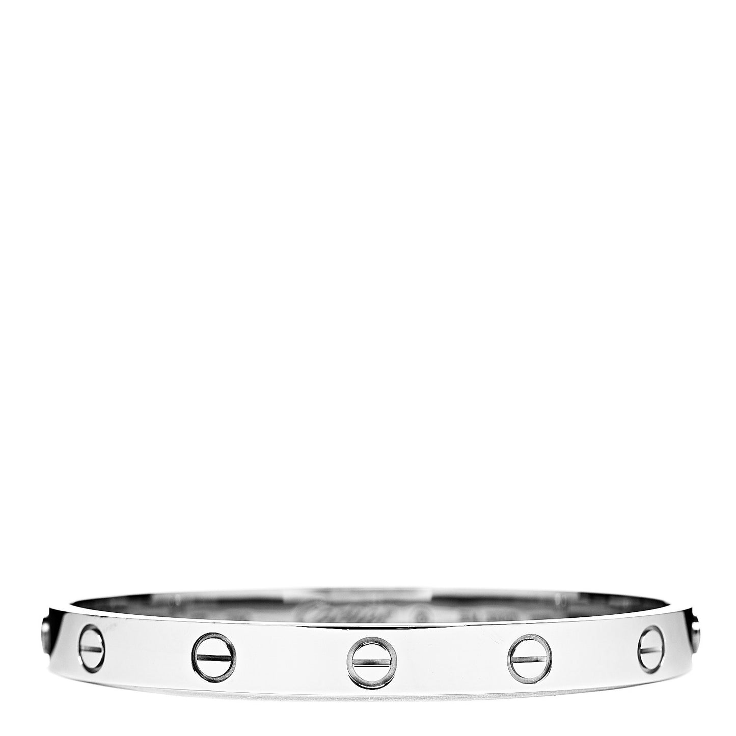 18K White Gold LOVE Bracelet 17