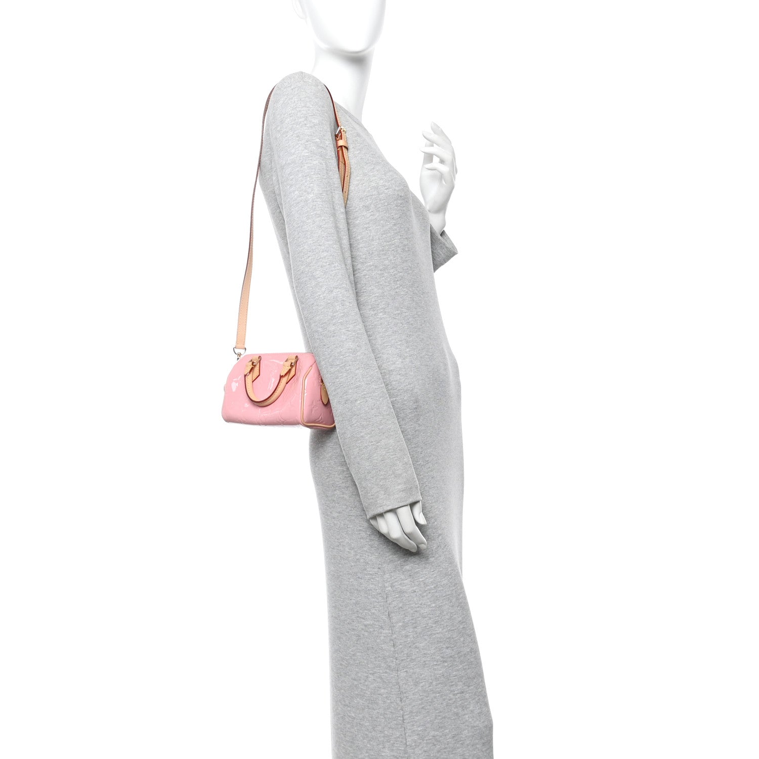 Louis Vuitton Vernis Monogram Nano Speedy Mochi Pink 3 of 19