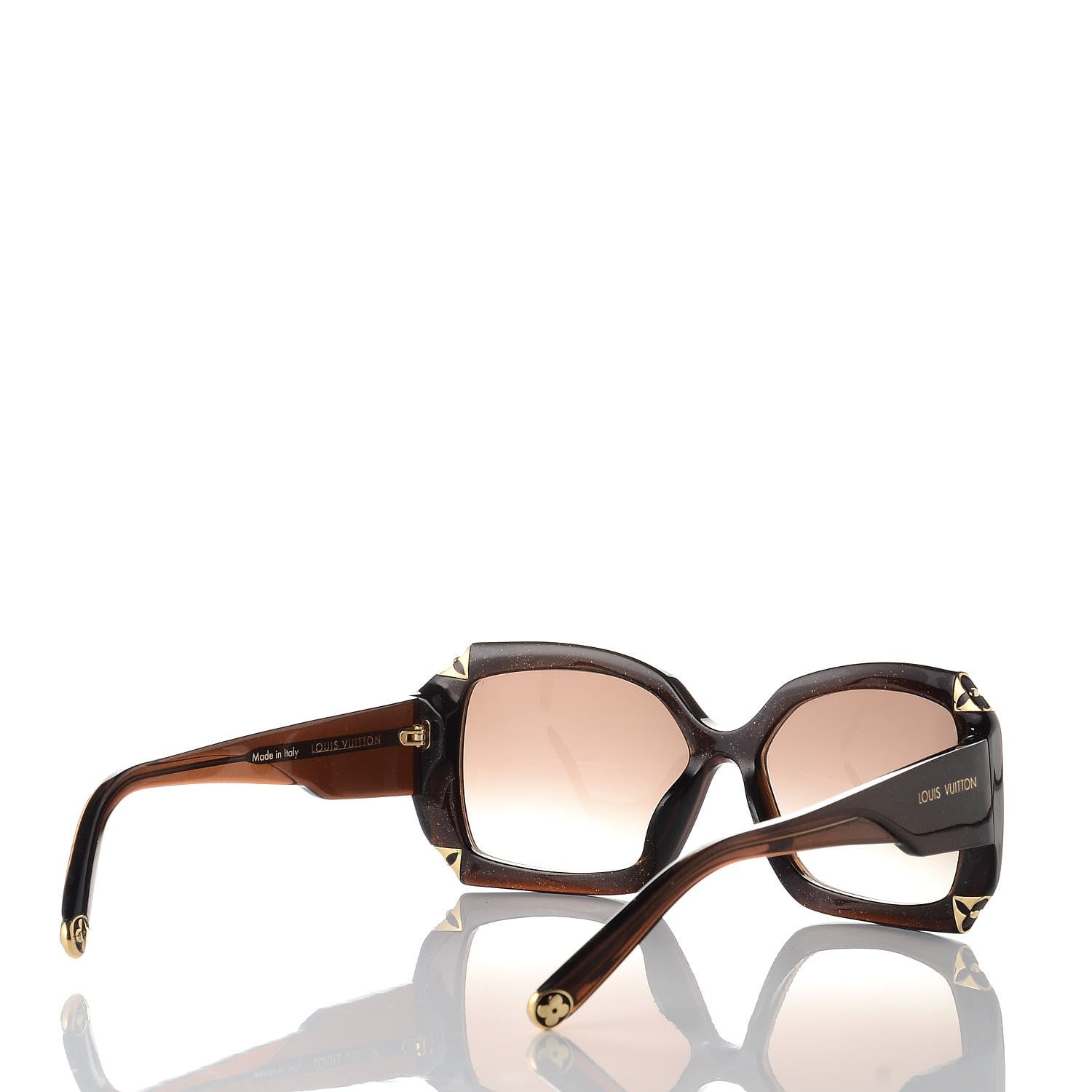 Louis Vuitton Hortensia Cat Eye Sunglasses Z0366W Brown Glitter 4 of 8