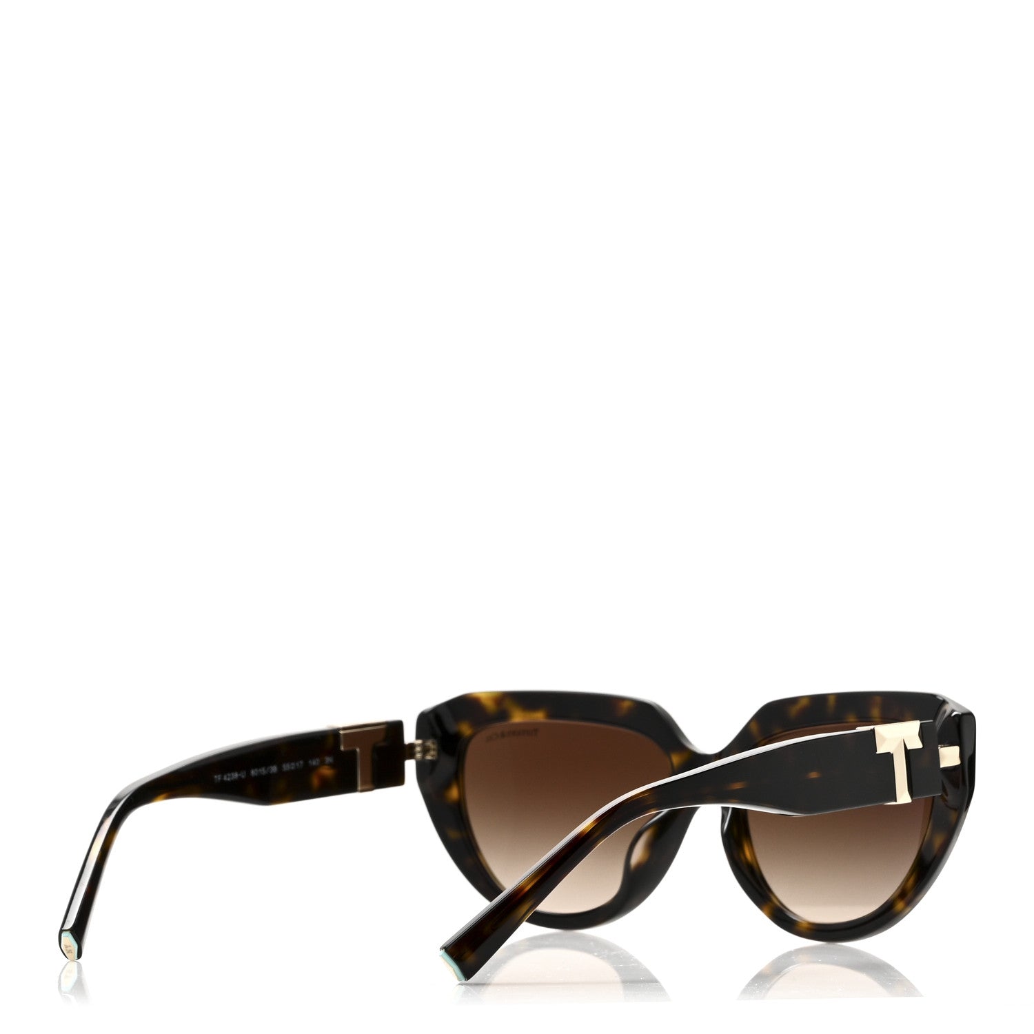 Tiffany Acetate Metal Tiffany T Tortoise Cat Eye Sunglasses TF4238U Brown 4 of 7