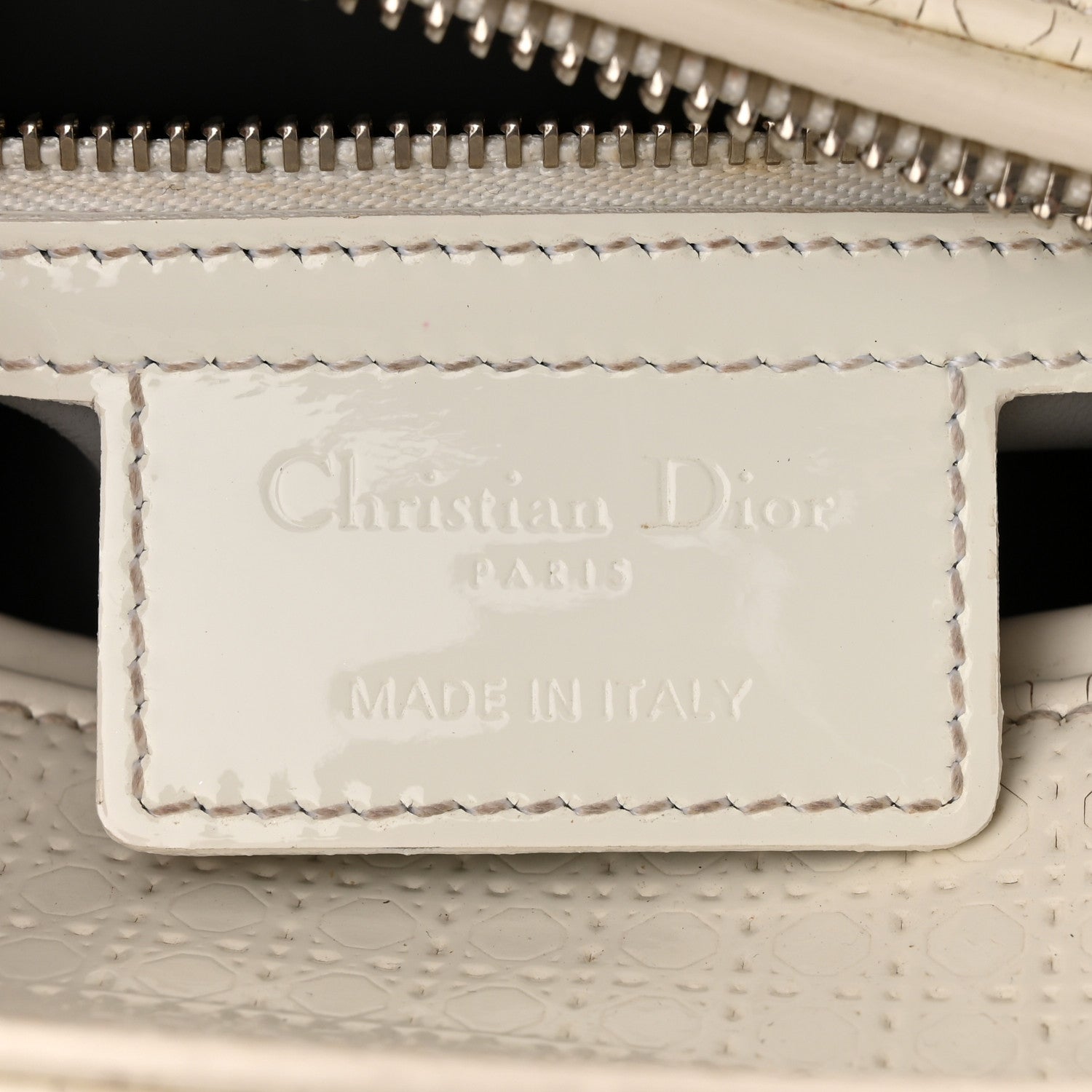 Christian Dior Patent Micro-Cannage Medium Lady Dior White 7 of 18