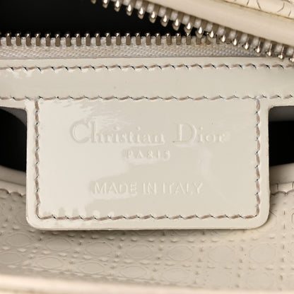 Christian Dior Patent Micro-Cannage Medium Lady Dior White 7 of 18