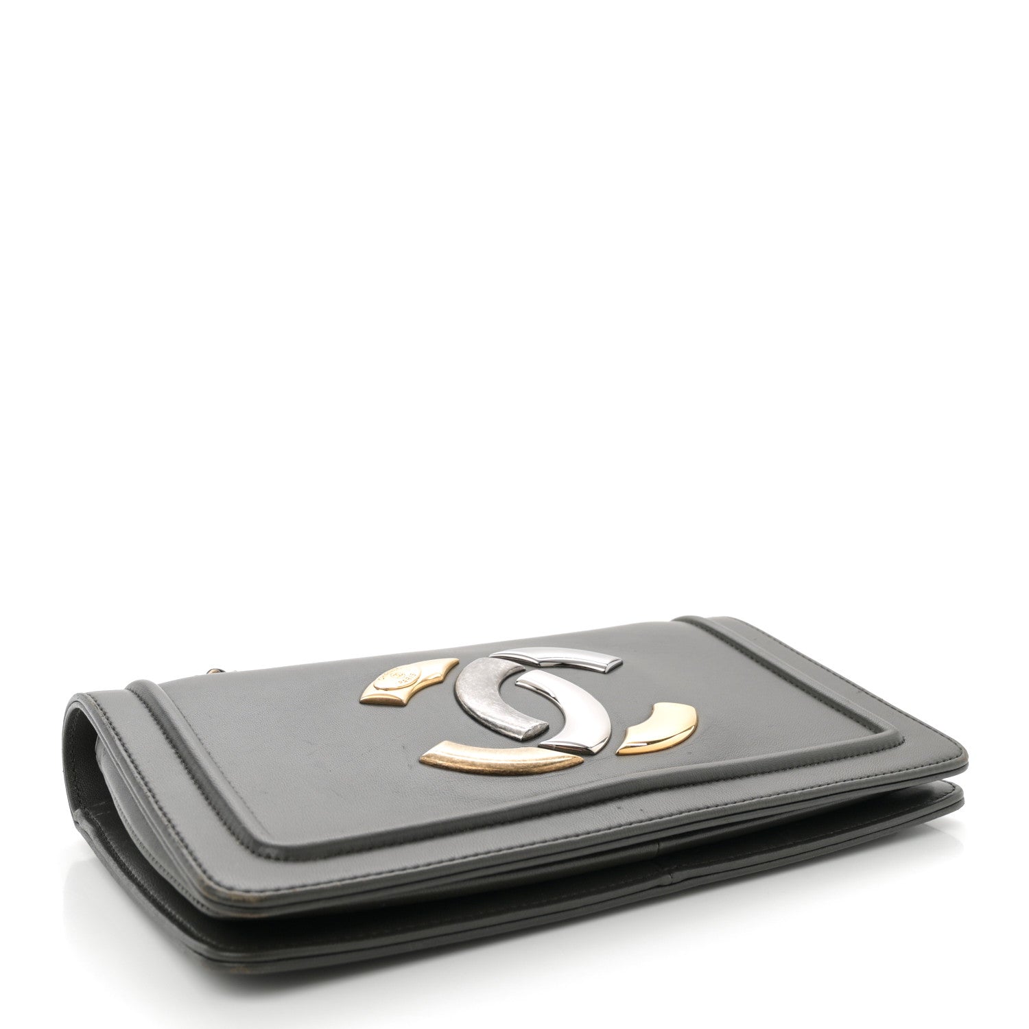 Chanel Lambskin CC Antico Flap Dark Khaki 4 of 11