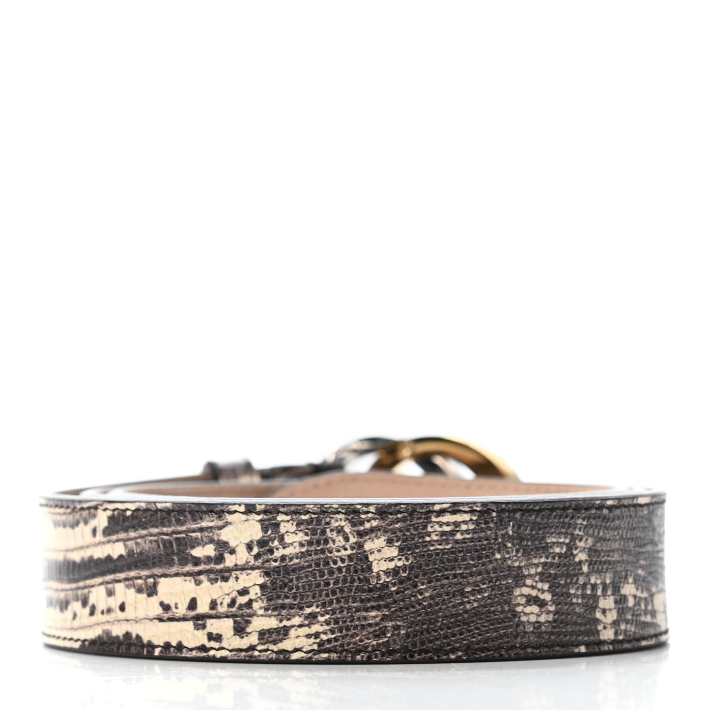 Calfskin Tejus Printed Interlocking G 30mm Belt 95 38 Natural