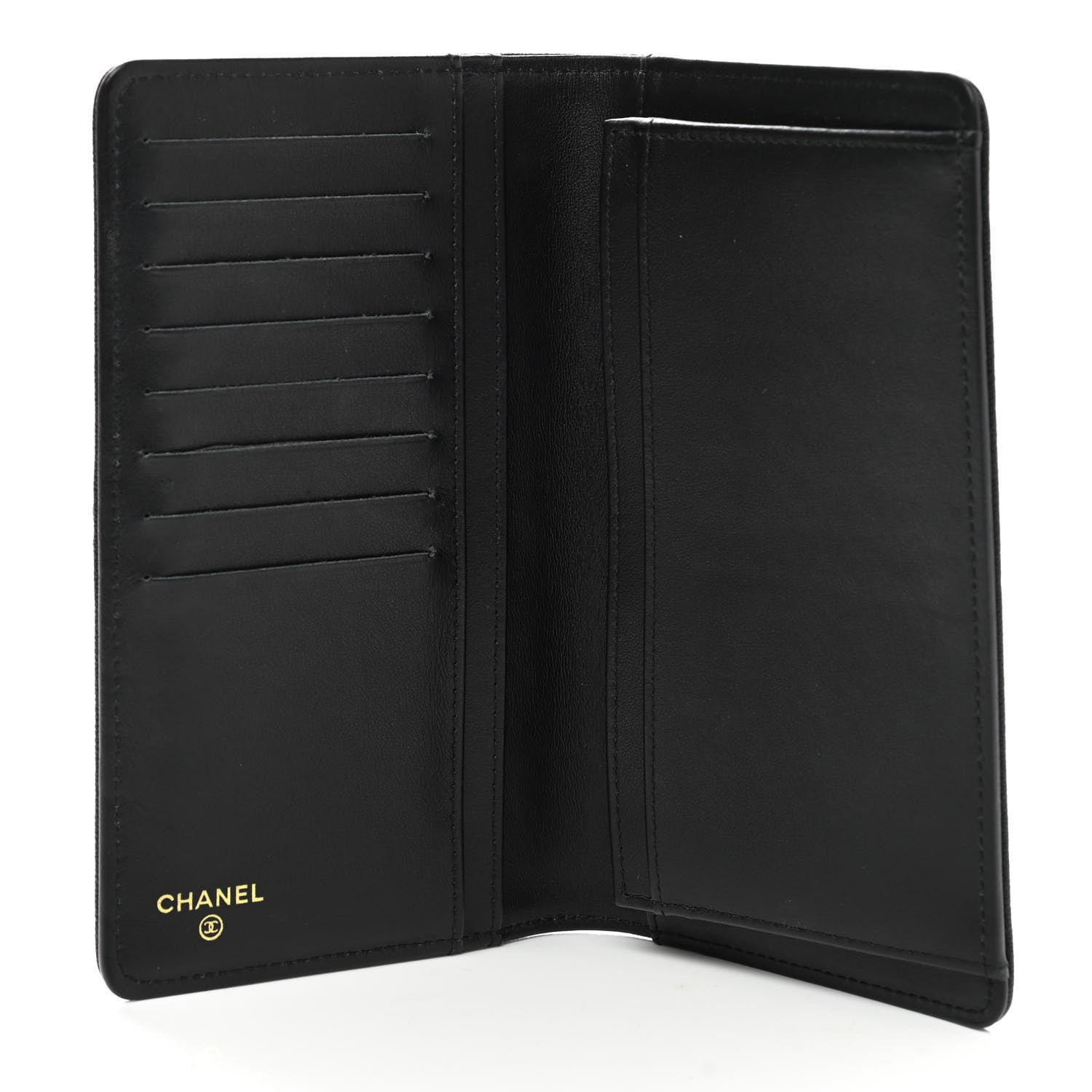 Chanel Caviar Quilted Boy Yen Wallet Black 5 of 9