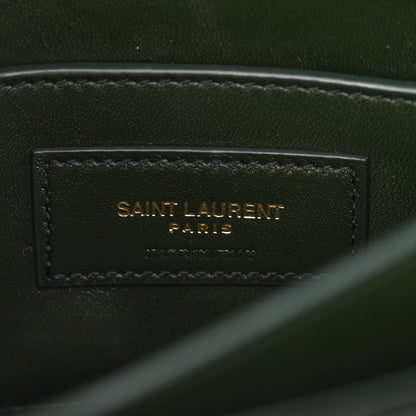 Saint Laurent Velvet Small Monogram Sunset Dark Green 6 of 11