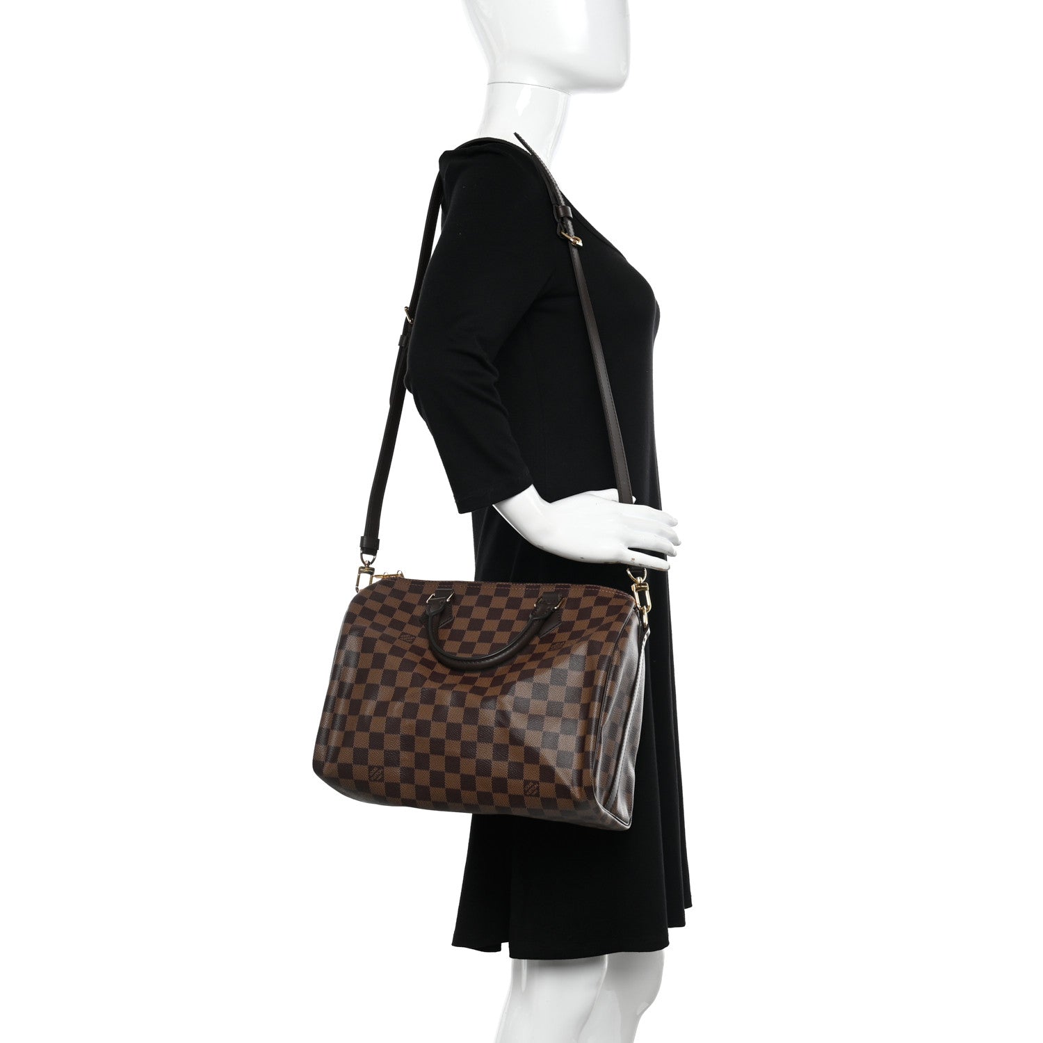 Louis Vuitton Damier Ebene Speedy Bandouliere 30 2 of 10