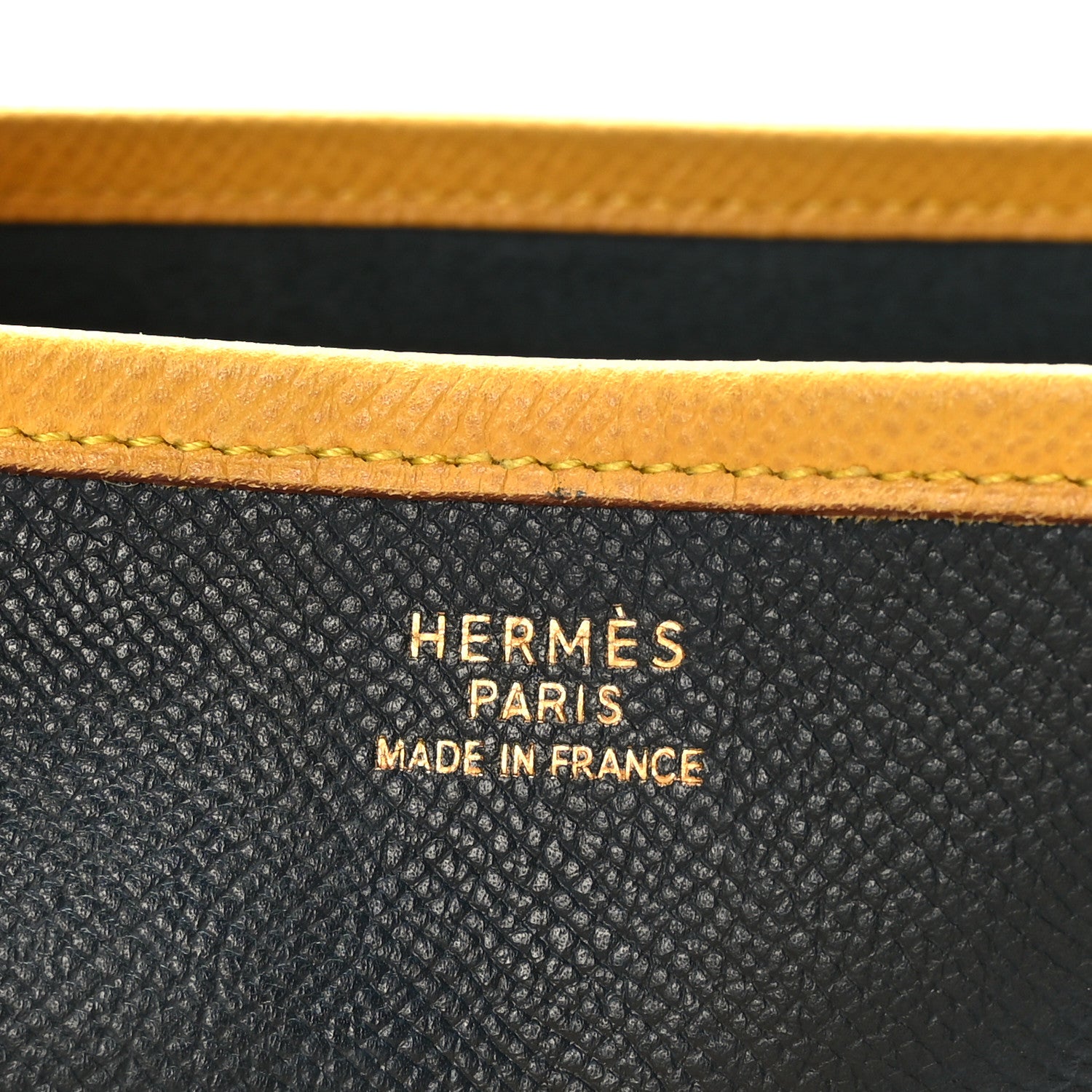 Hermes Courchevel Evelyne GM Bleu Marine Jaune 6 of 9