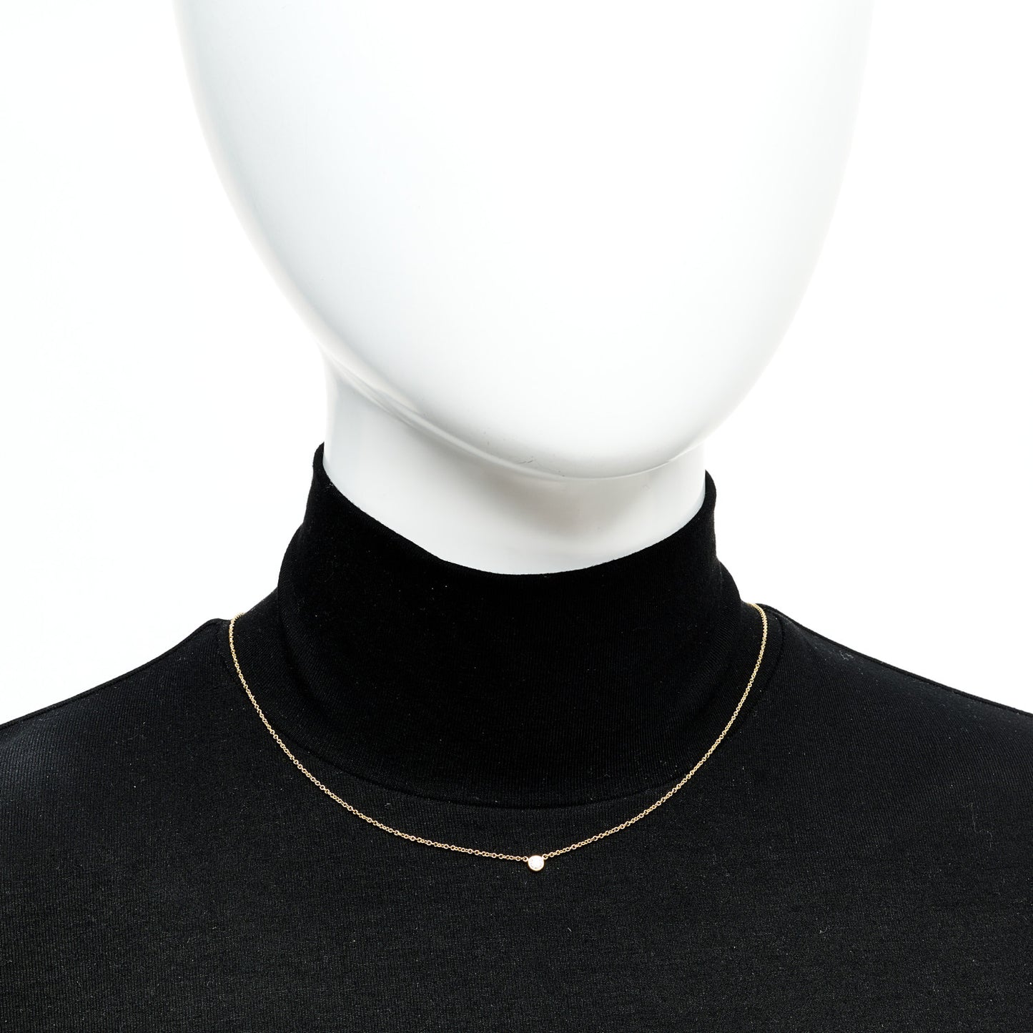 18K Yellow Gold Diamond .08ct Elsa Peretti Diamonds by the Yard Pendant Necklace
