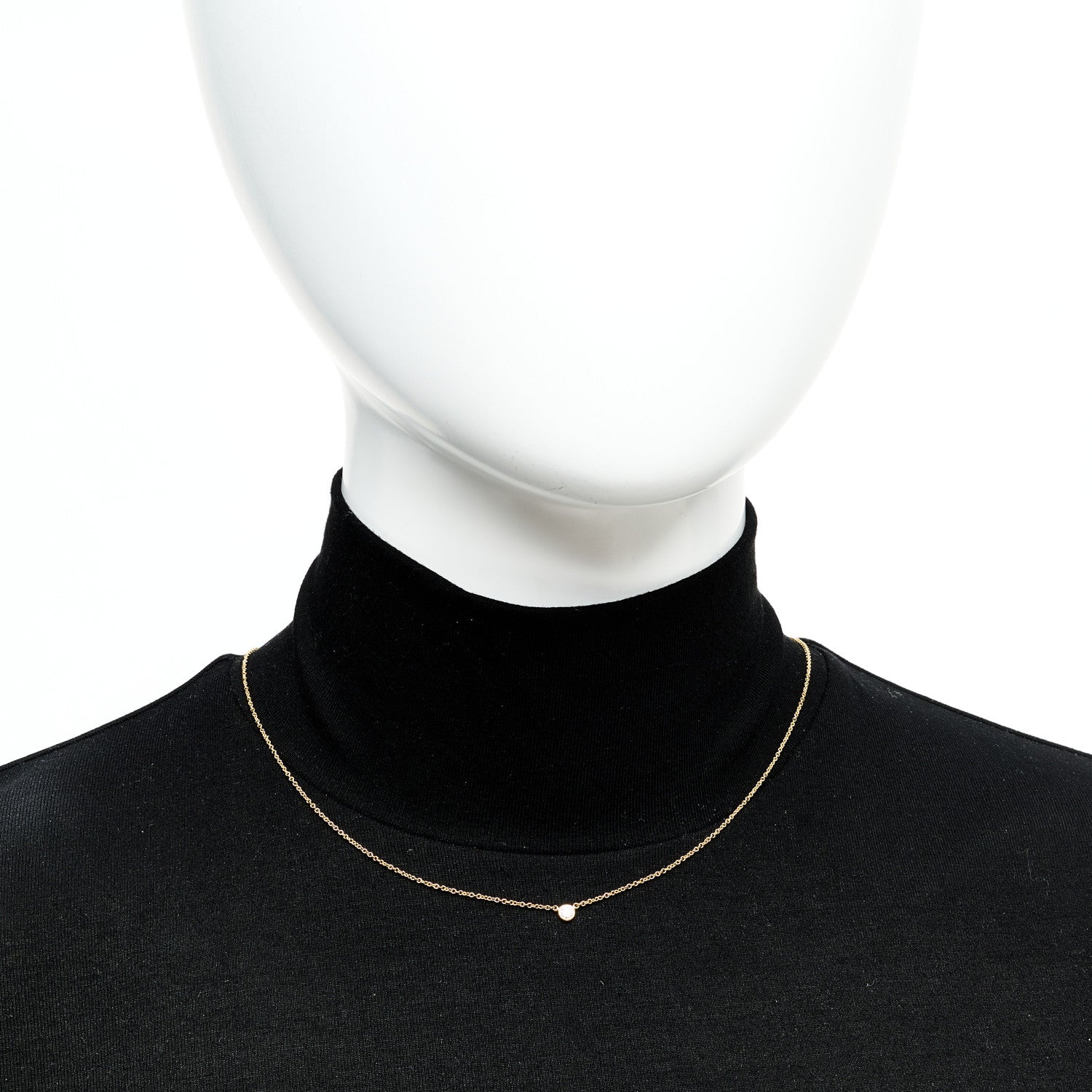 Tiffany 18K Yellow Gold Diamond .08ct Elsa Peretti Diamonds by the Yard Pendant Necklace 2 of 6