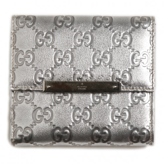 Guccissima French Wallet Silver