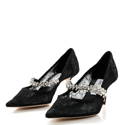 Jimmy Choo Lace Crystal Bing 65 Pumps 37.5 Black 3 of 7