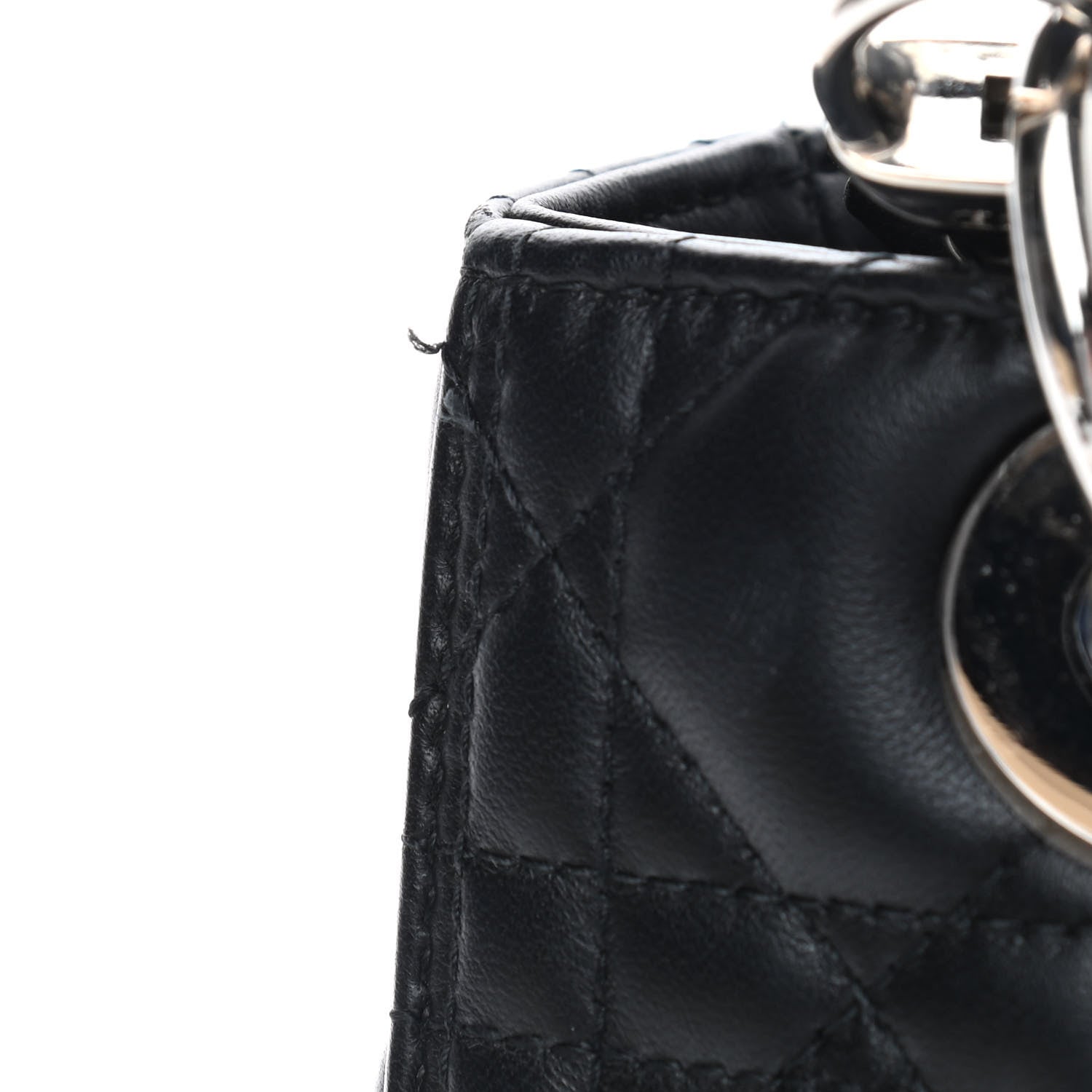 Christian Dior Lambskin Cannage Medium Lady Dior Black 10 of 10