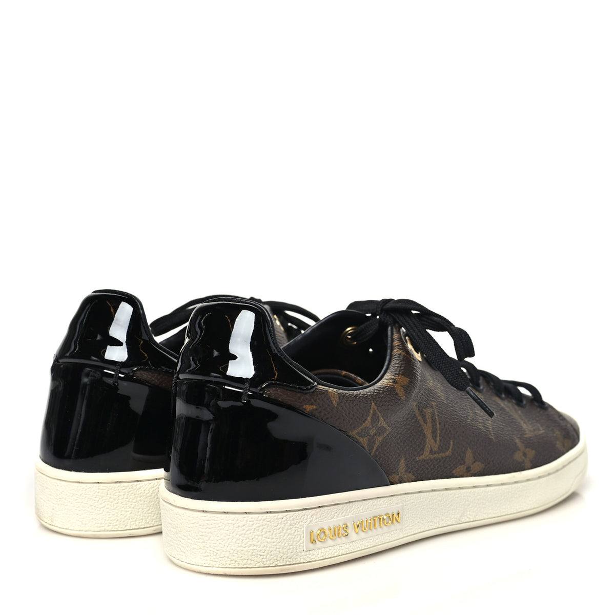 Louis Vuitton Patent Monogram Frontrow Sneakers 39 5 of 10