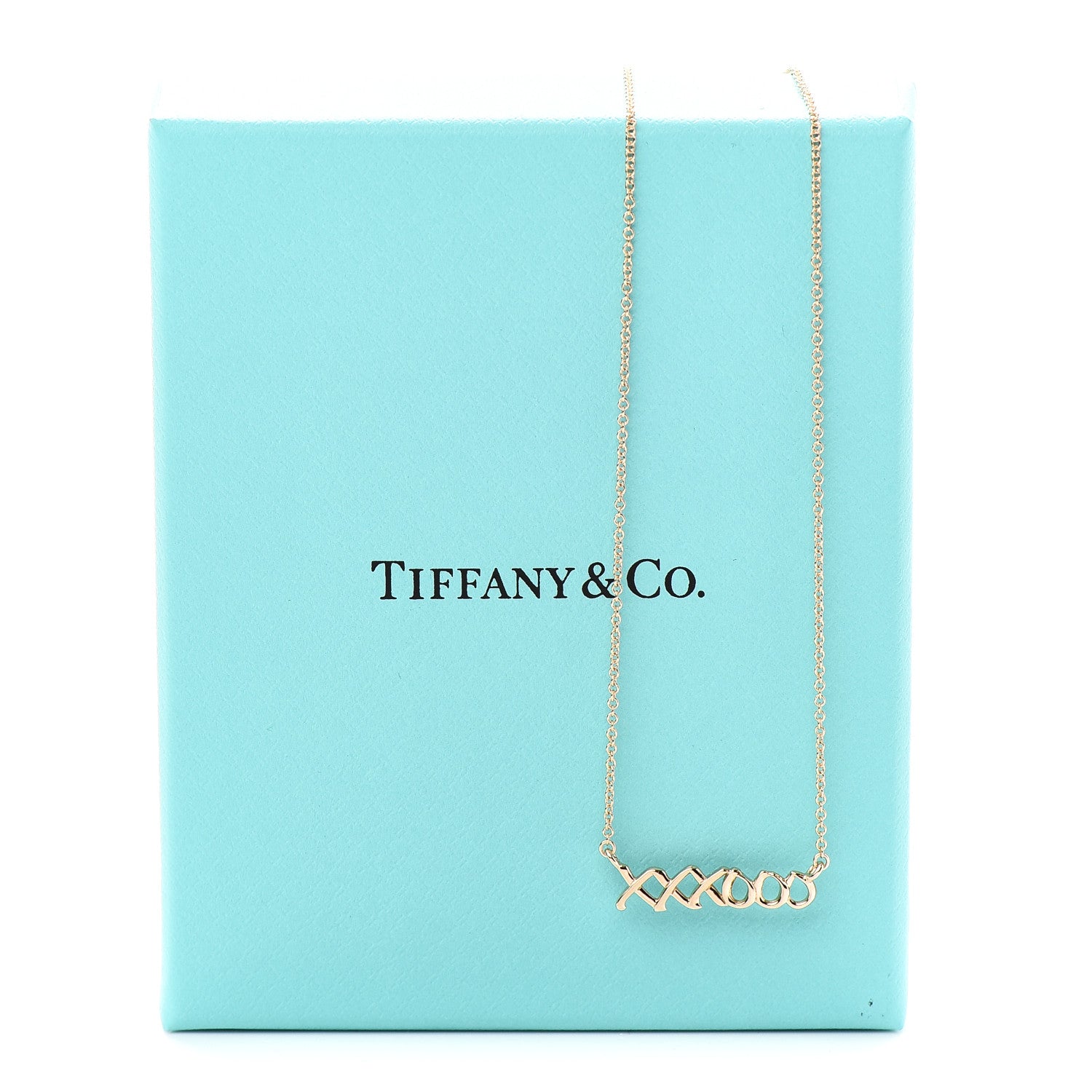 Tiffany 18K Rose Gold Paloma's Graffiti Love and Kisses Pendant Necklace 6 of 6