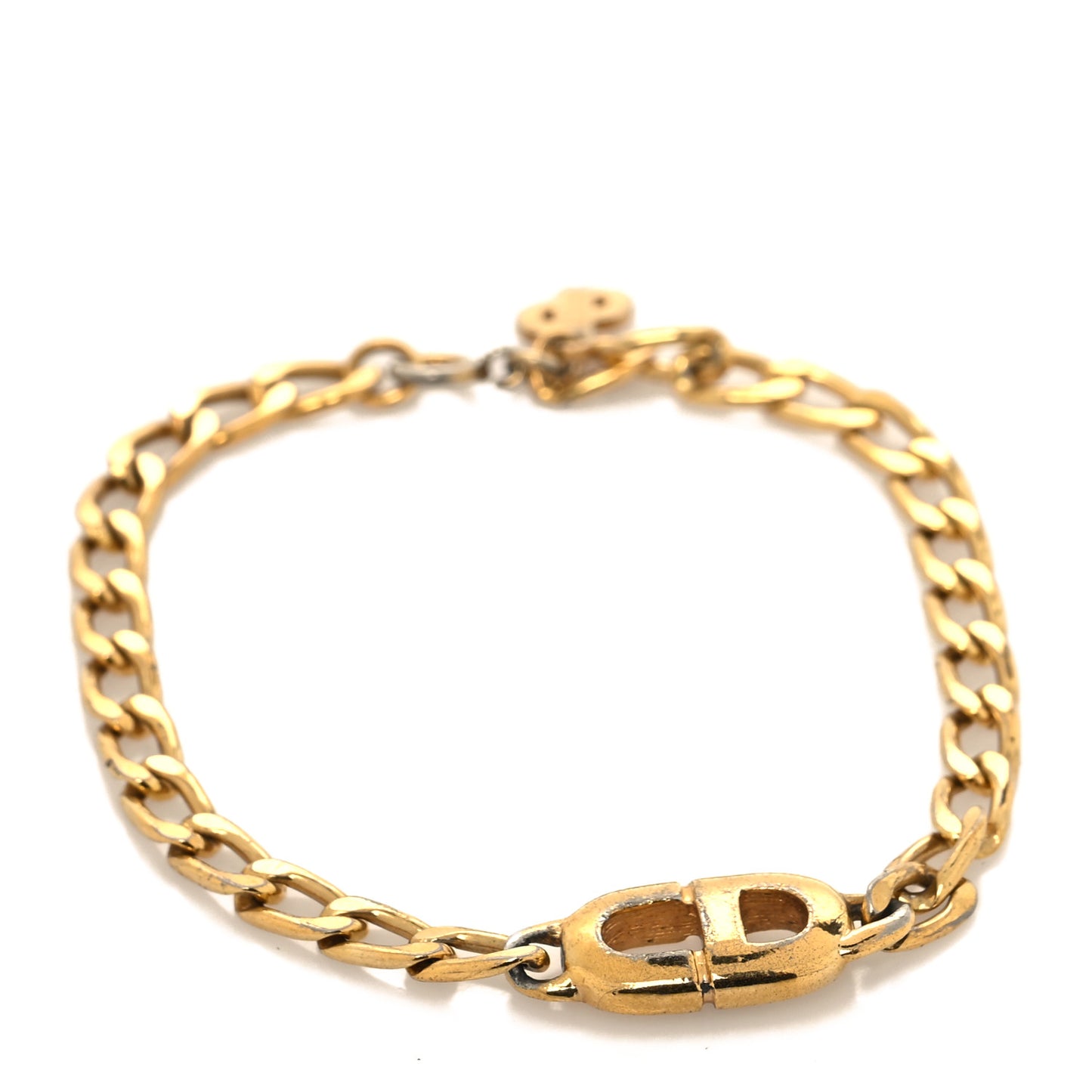 Metal Petit CD Chain Bracelet Gold