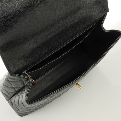 Chanel Caviar Quilted Jumbo Kelly Flap Black 8 of 9
