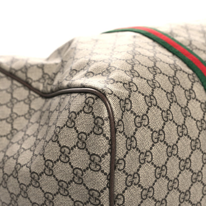 Gucci GG Supreme Monogram Web Large Duffle Bag Brown 8 of 12