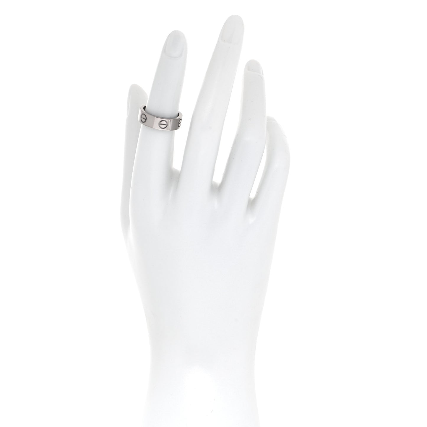 18K White Gold 5.5mm LOVE Ring 51 5.75
