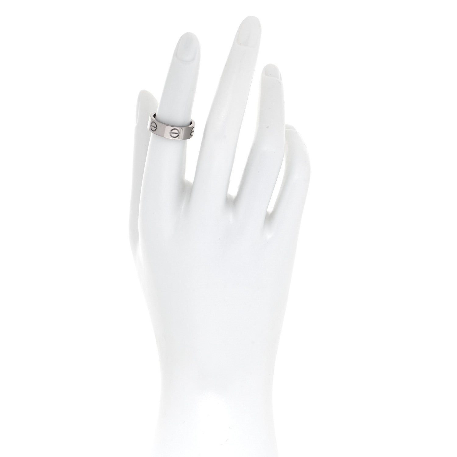 Cartier 18K White Gold 5.5mm LOVE Ring 51 5.75 2 of 4