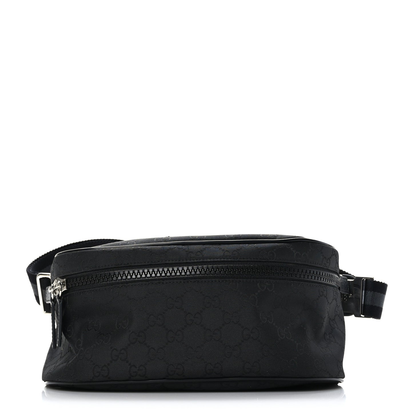 Nylon Monogram Fanny Pack Belt Bag Black