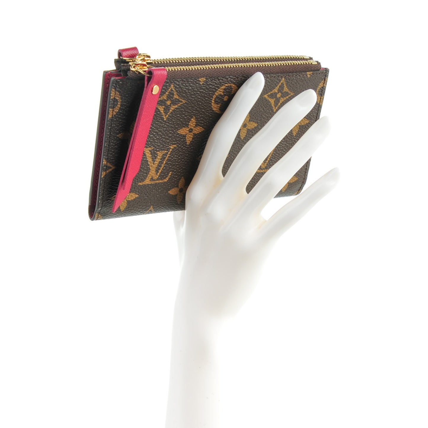 Monogram Adele Compact Wallet Fuchsia