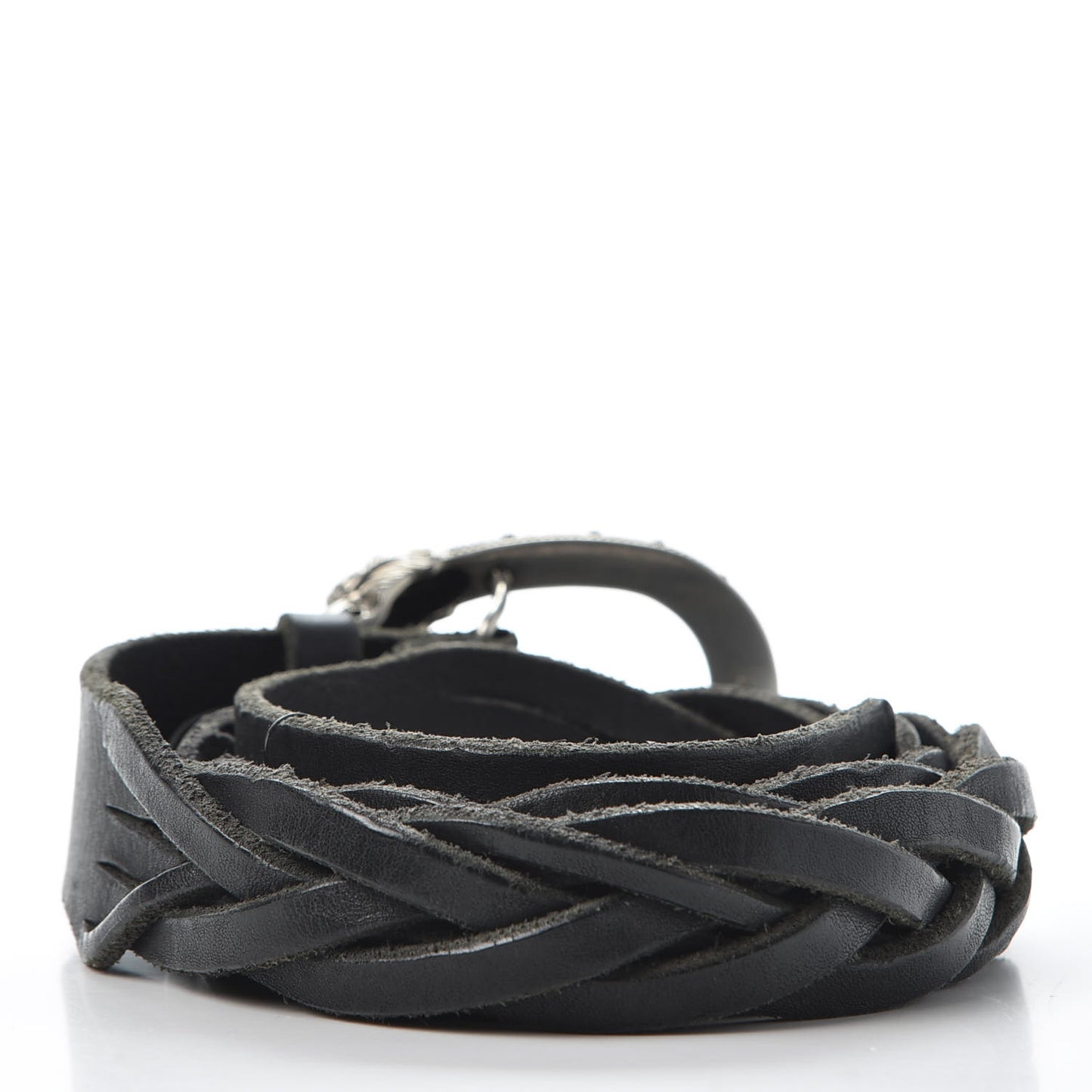 Calfskin Dionysus Braided Belt 95 38 Black