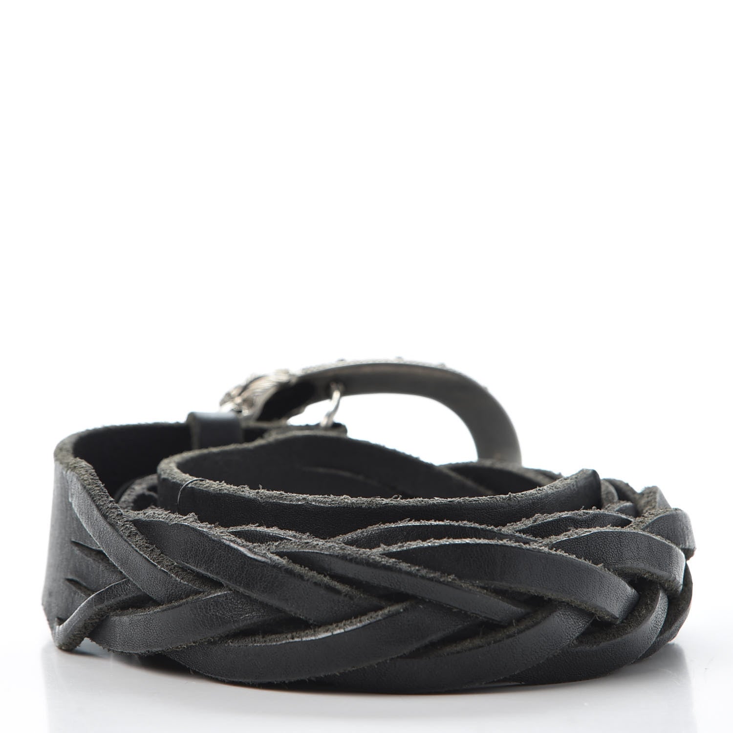 Gucci Calfskin Dionysus Braided Belt 95 38 Black 2 of 3