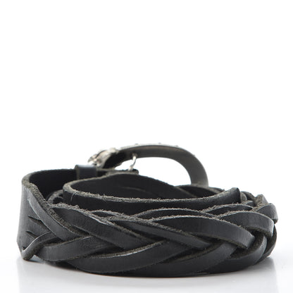 Gucci Calfskin Dionysus Braided Belt 95 38 Black 2 of 3