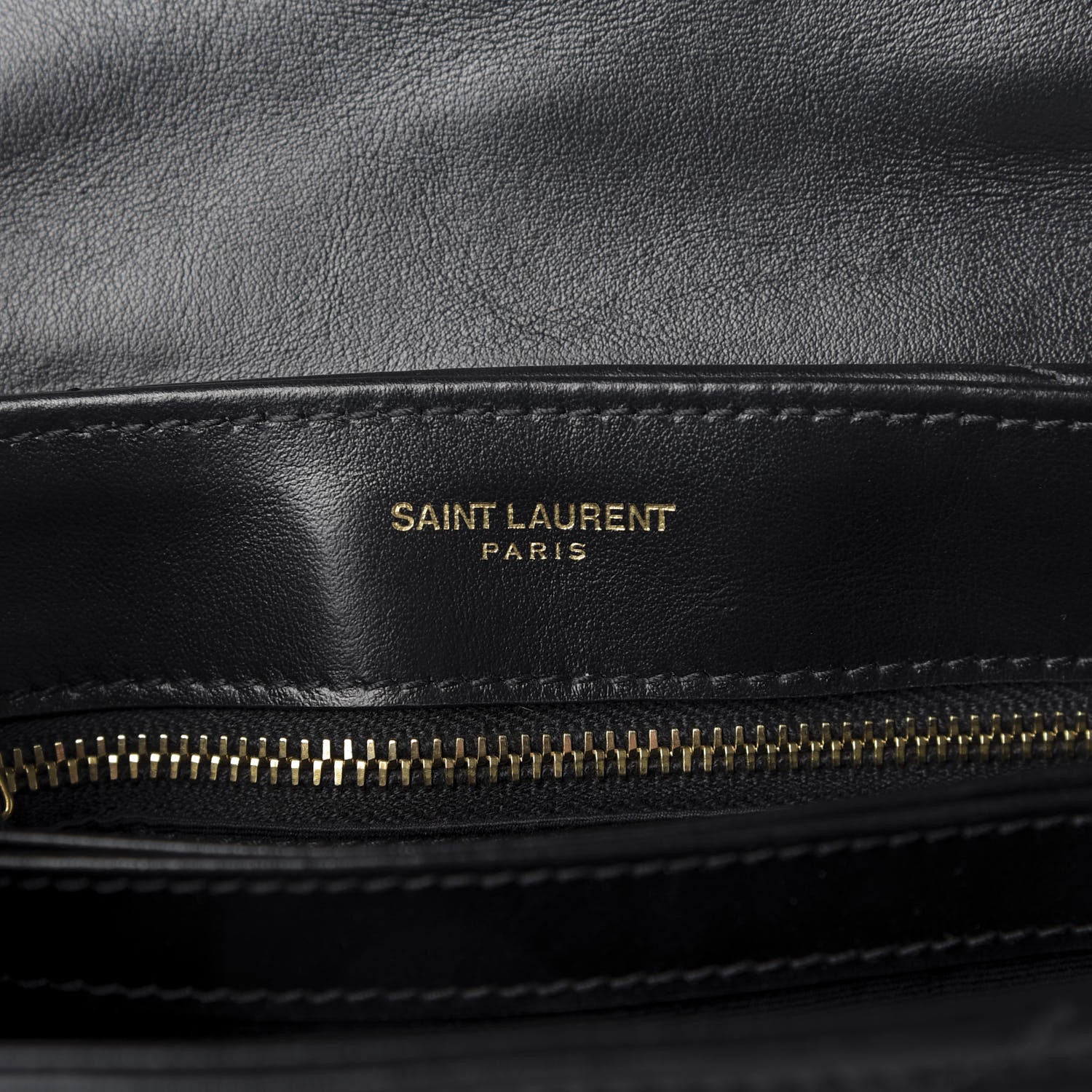 Saint Laurent Calfskin Y Quilted Monogram Toy Loulou Crossbody Bag Black 8 of 9