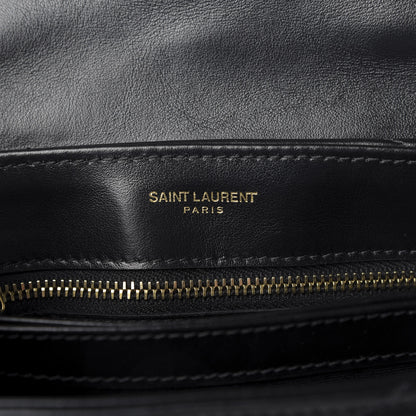 Saint Laurent Calfskin Y Quilted Monogram Toy Loulou Crossbody Bag Black 8 of 9
