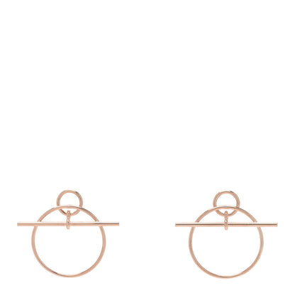 Hermes 18K Rose Gold PM Loop Earrings 1 of 4