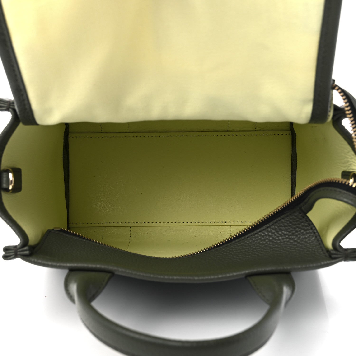 Marc Jacobs Grained Calfskin Small The Tote Bag Bronze Green 5 of 13
