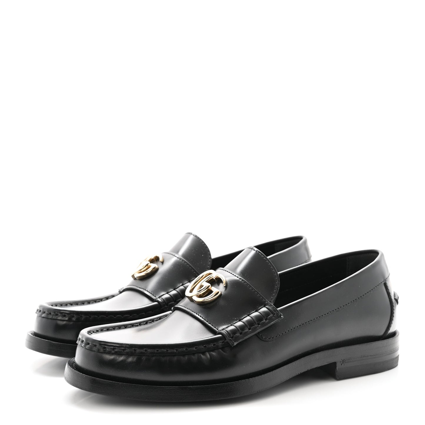 Calfskin Millennial Ribot Womens GG Loafers 36 Black