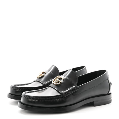 Gucci Calfskin Millennial Ribot Womens GG Loafers 36 Black 3 of 9