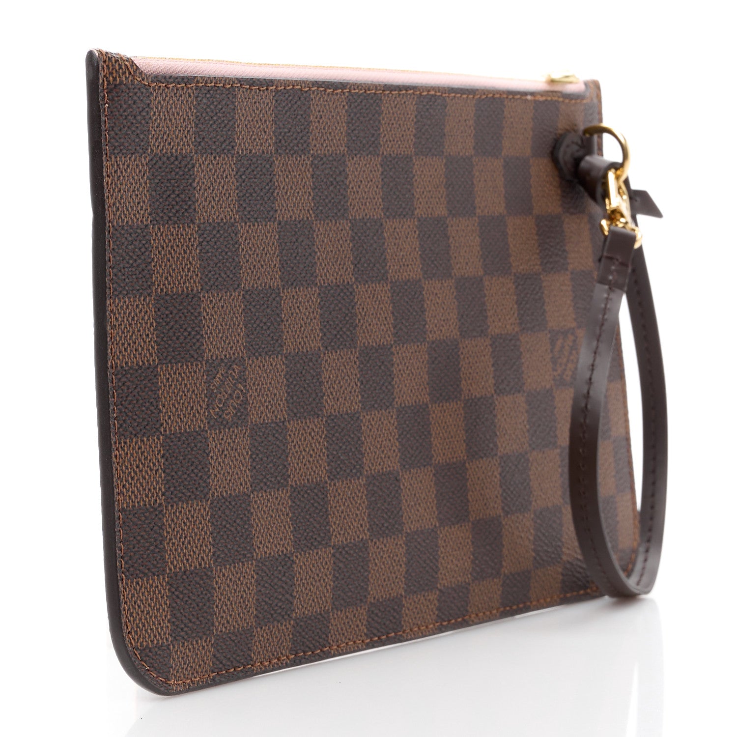 Louis Vuitton Damier Ebene Neverfull MM GM Pochette Rose Ballerine 3 of 14