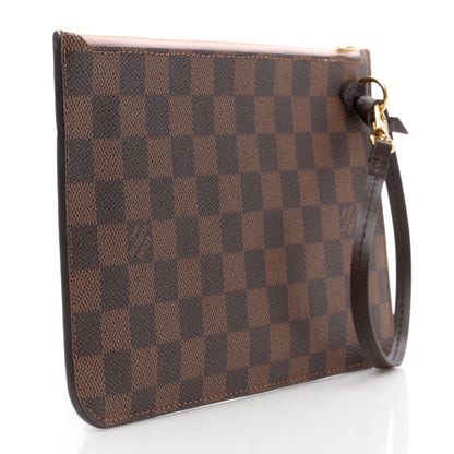 Louis Vuitton Damier Ebene Neverfull MM GM Pochette Rose Ballerine 3 of 14