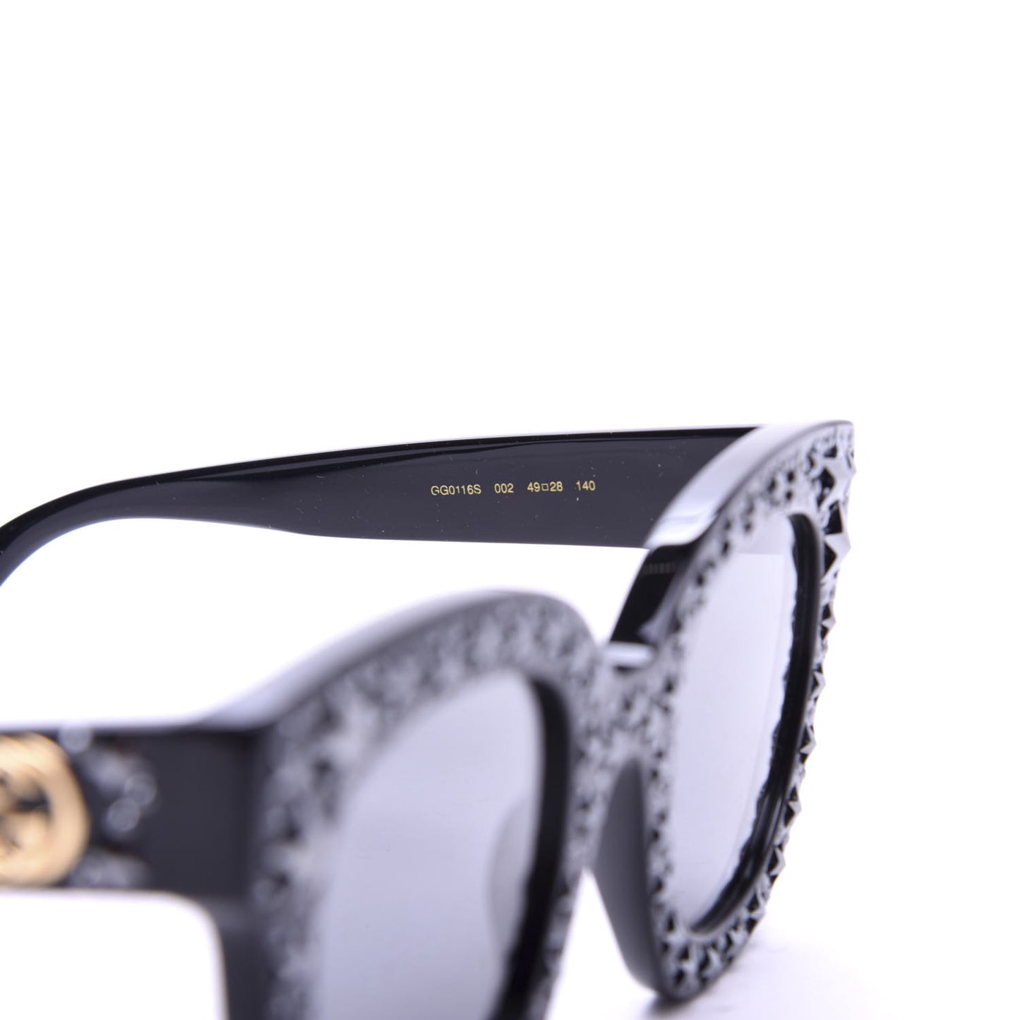 Acetate Stars Cat Eye Sunglasses GG0116S Black