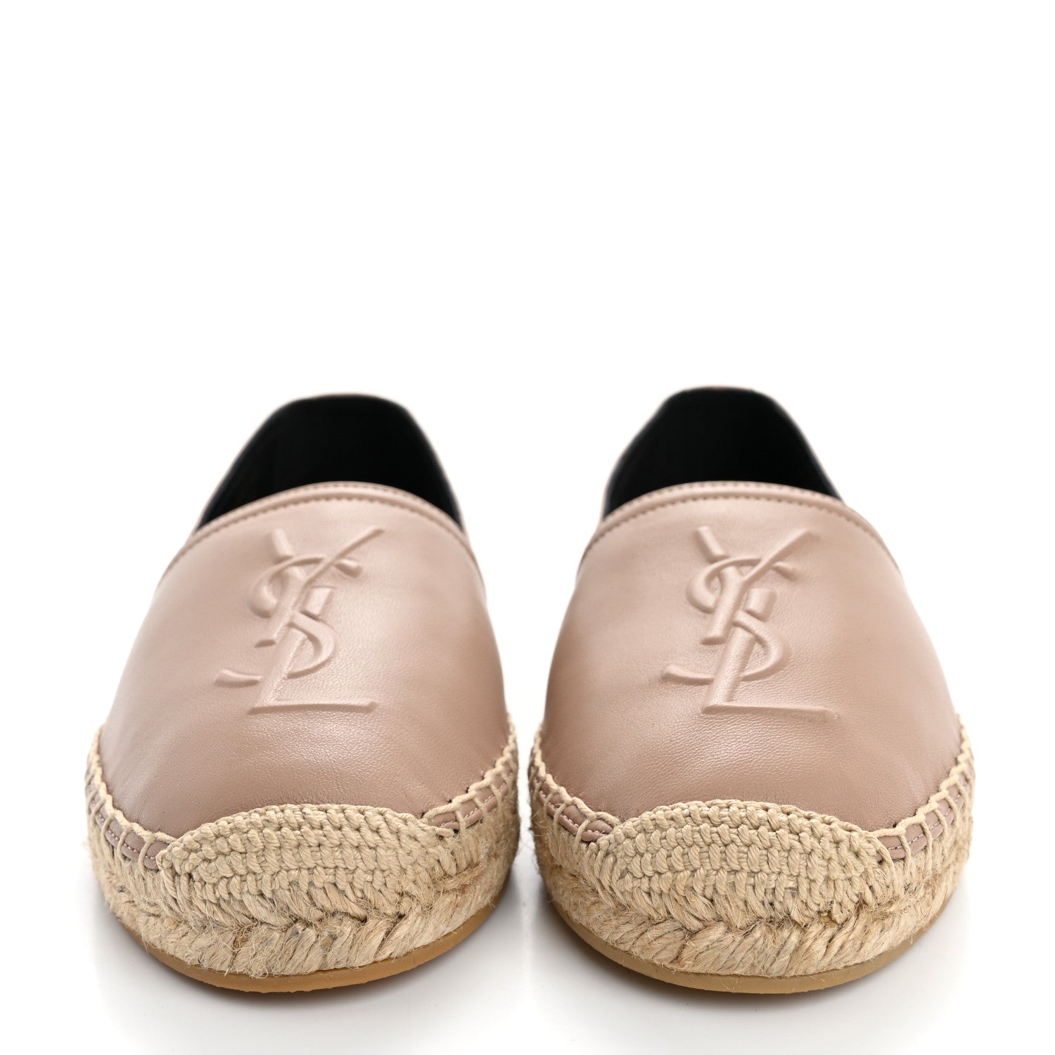 Saint Laurent Lambskin Monogram Espadrilles 35.5 Nude 3 of 10
