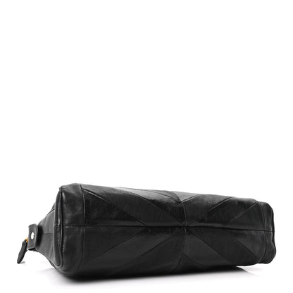 Valentino Garavani Shiny Nappa Crystal Chevron Patchwork Medium Panthea Bag Black 3 of 9