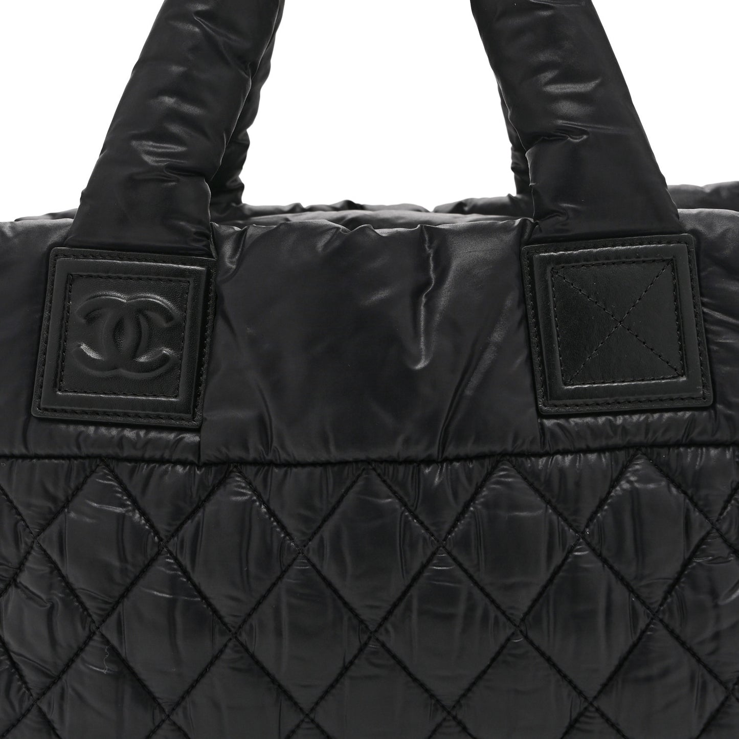 Nylon Coco Cocoon Zipped Tote Black