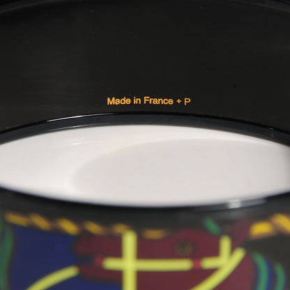 Hermes Enamel Printed Quadridge Wide Bracelet 62 Black 4 of 6
