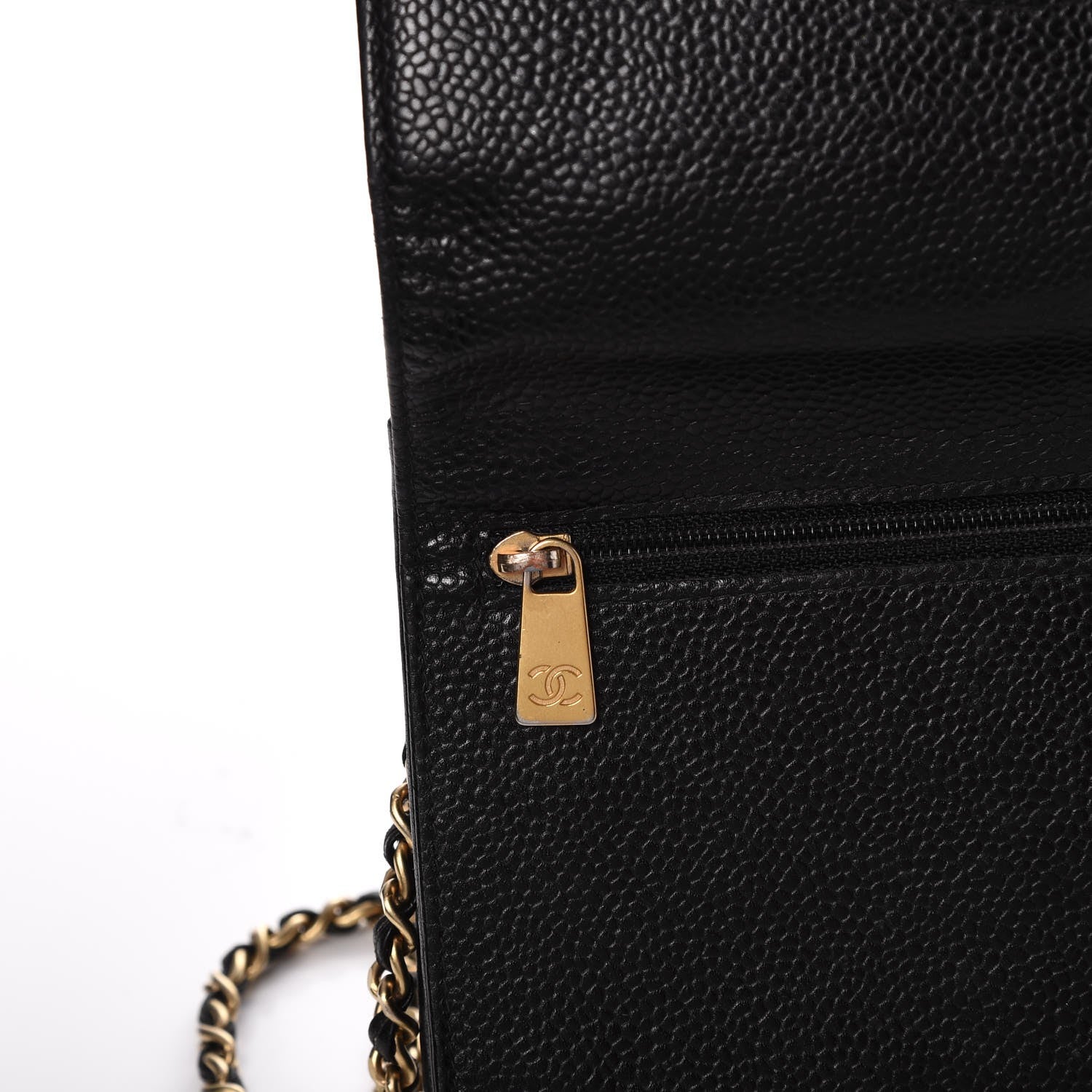 Chanel Caviar Timeless CC Wallet On Chain WOC Black 13 of 17