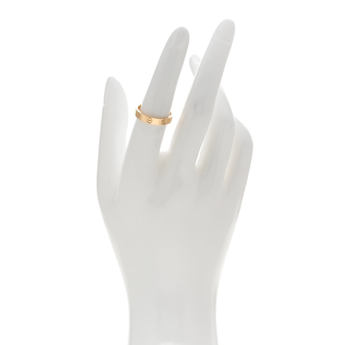 18K Yellow Gold 3.5mm LOVE Wedding Band Ring 53 6.5