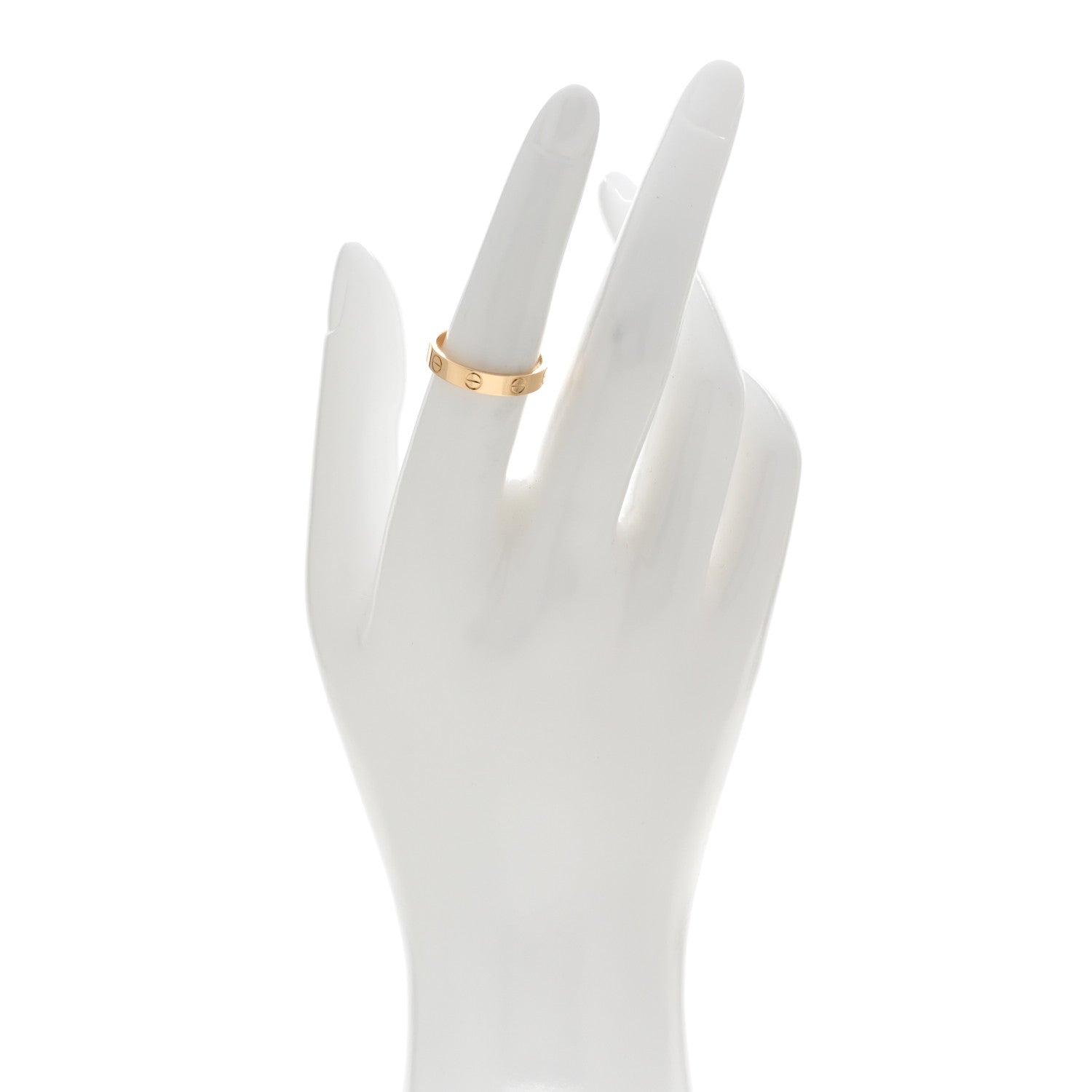 Cartier 18K Yellow Gold 3.5mm LOVE Wedding Band Ring 53 6.5 2 of 5