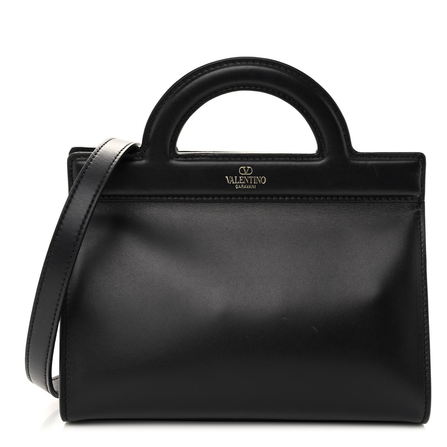 Valentino Garavani Calfskin Mini Logo Crossbody Tote Black 1 of 9