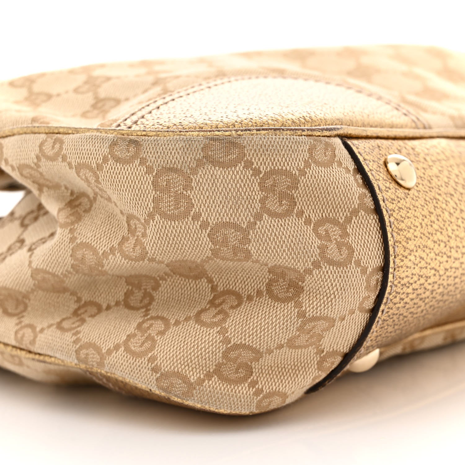 Gucci Monogram Medium Princy Tote Gold 9 of 19