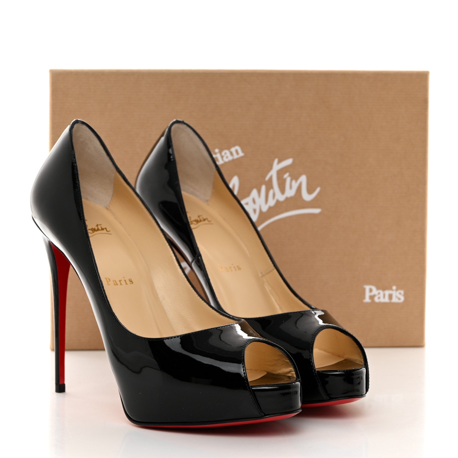 Christian Louboutin Patent New Very Prive 120 Pumps 38.5 Black 8 of 8